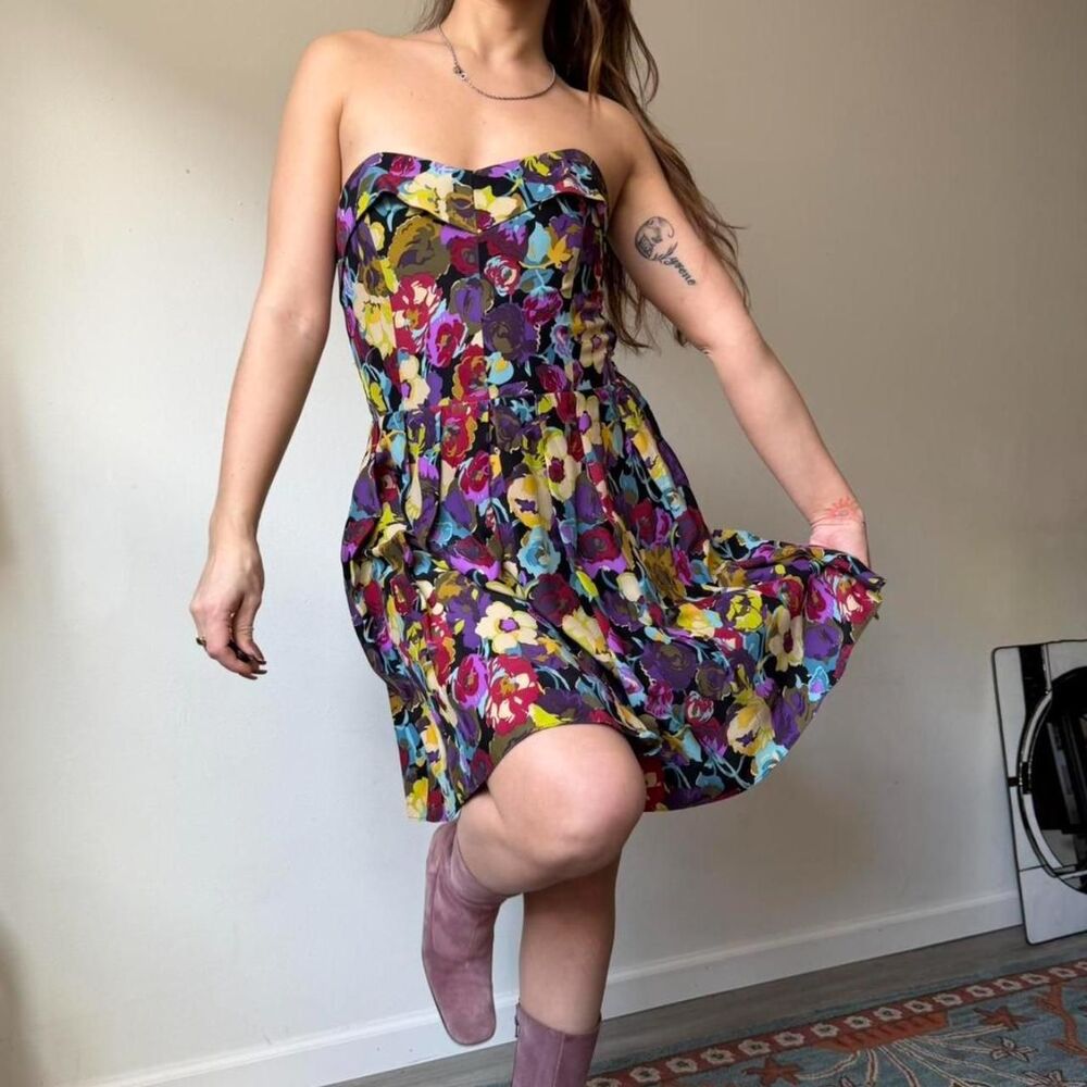 Y2K-does-80s Betsey Johnson Silk Dress